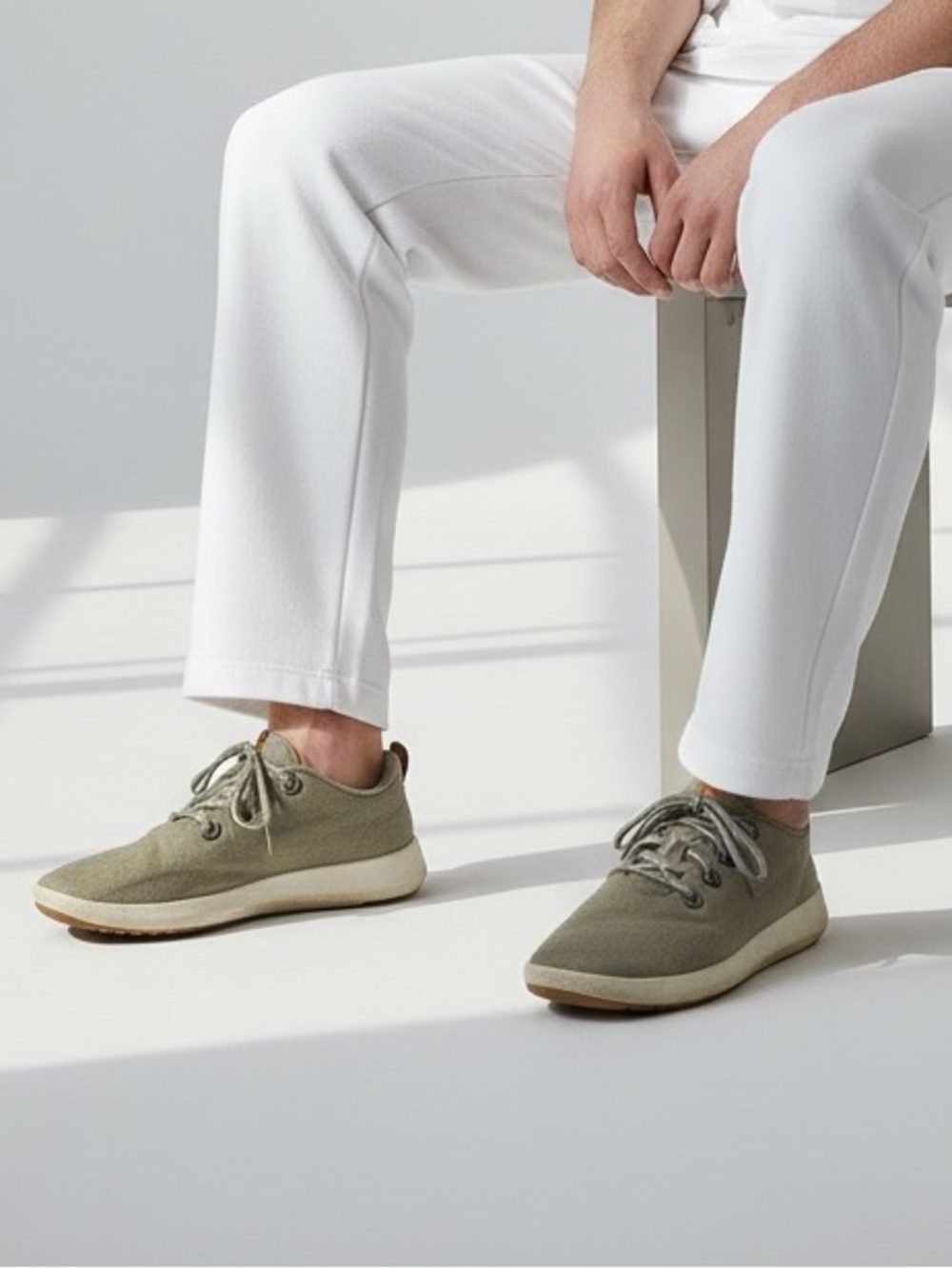 Allbirds Casual Men Olive Green Lace-Up Sneakers Size 13